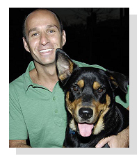 Dan Cohen of AnimalAttraction.com, with Buddy