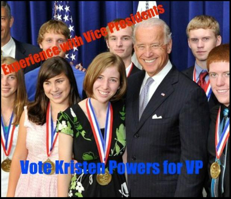 Kristen Powers with VP Joe Biden