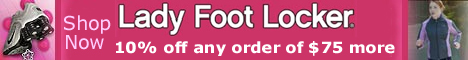 Get 10% off any order of $50 more at Ladyfootlocker.com