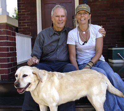 Sue Chipperton with Clint Eastwood on Pet Life Radio